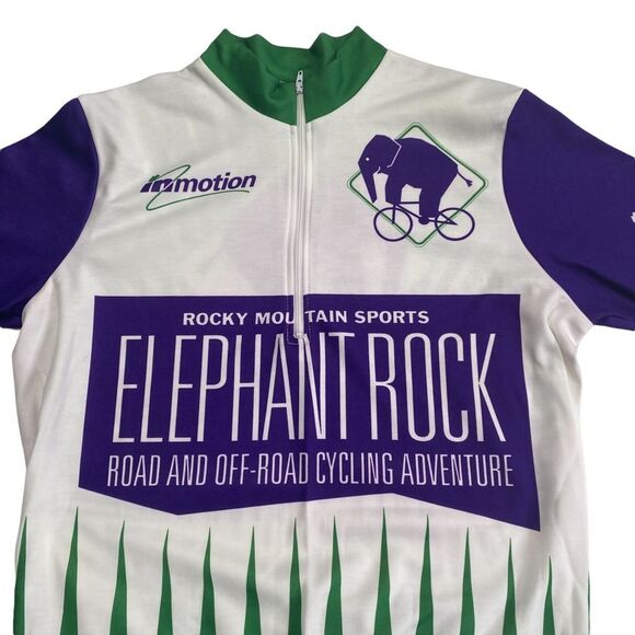 Vintage Inmotion Cycling Jersey Rocky Mountain Sports Elephant Rock M - Picture 3 of 12